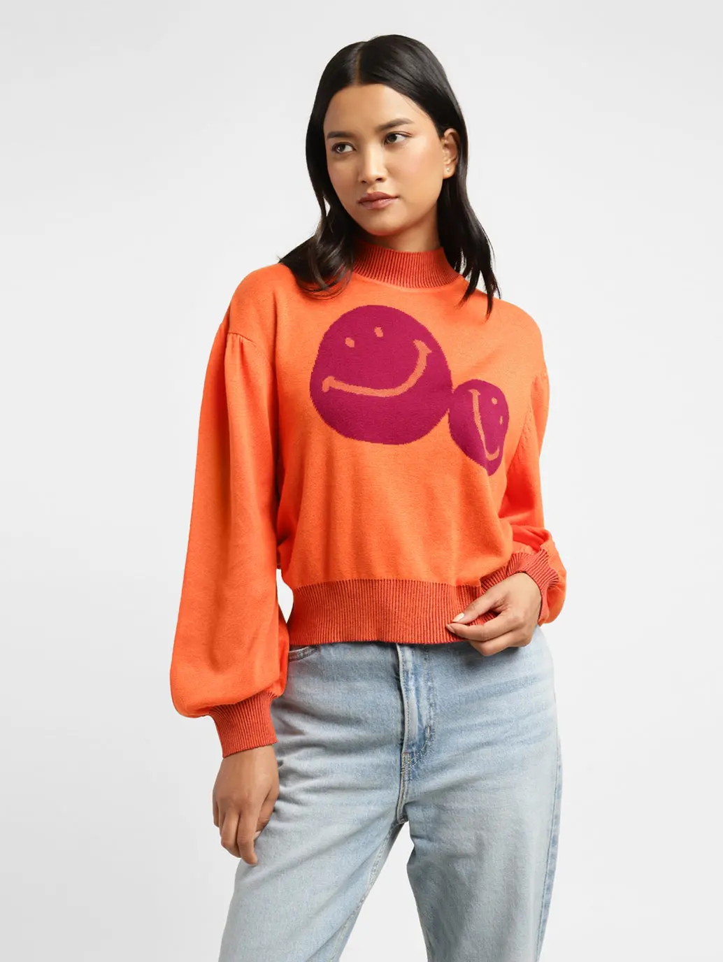 Women's Graphic Print High Neck Sweater 1