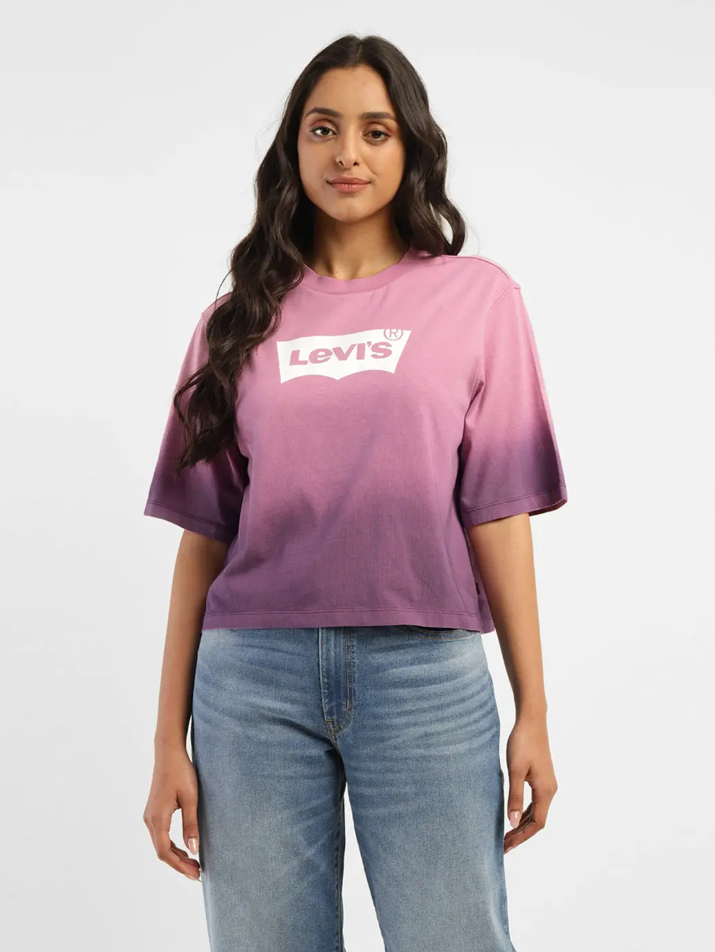 Women's Ombre Loose Fit Relaxed Fit T-Shirt 1
