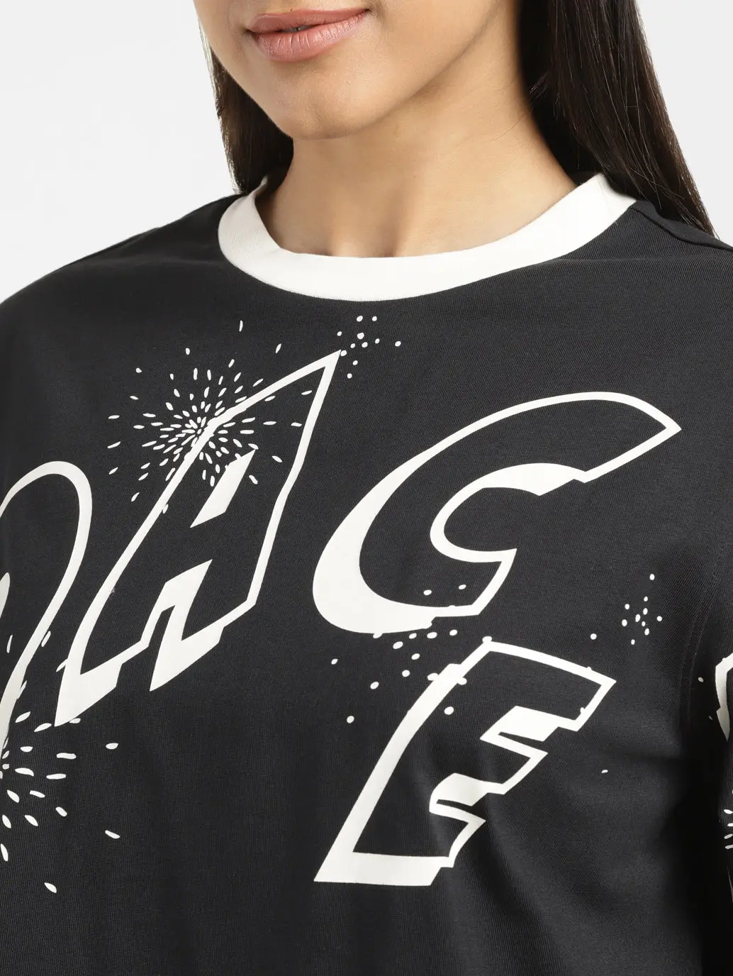 Women's Typographic Print Boxy T-Shirt 5