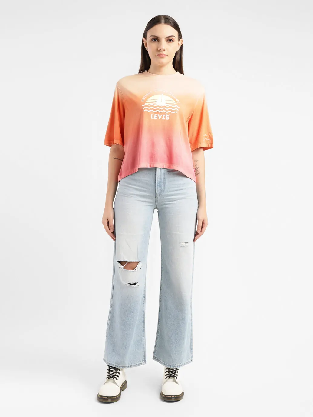 Women's Ombre Boxy T-Shirt 1