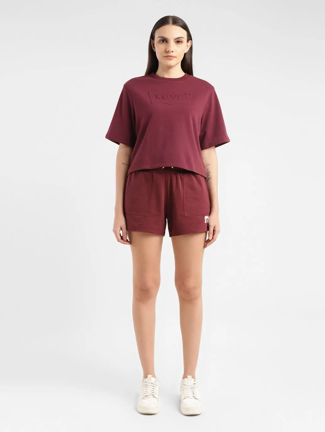 Women's Brand Logo Boxy T-Shirt 1