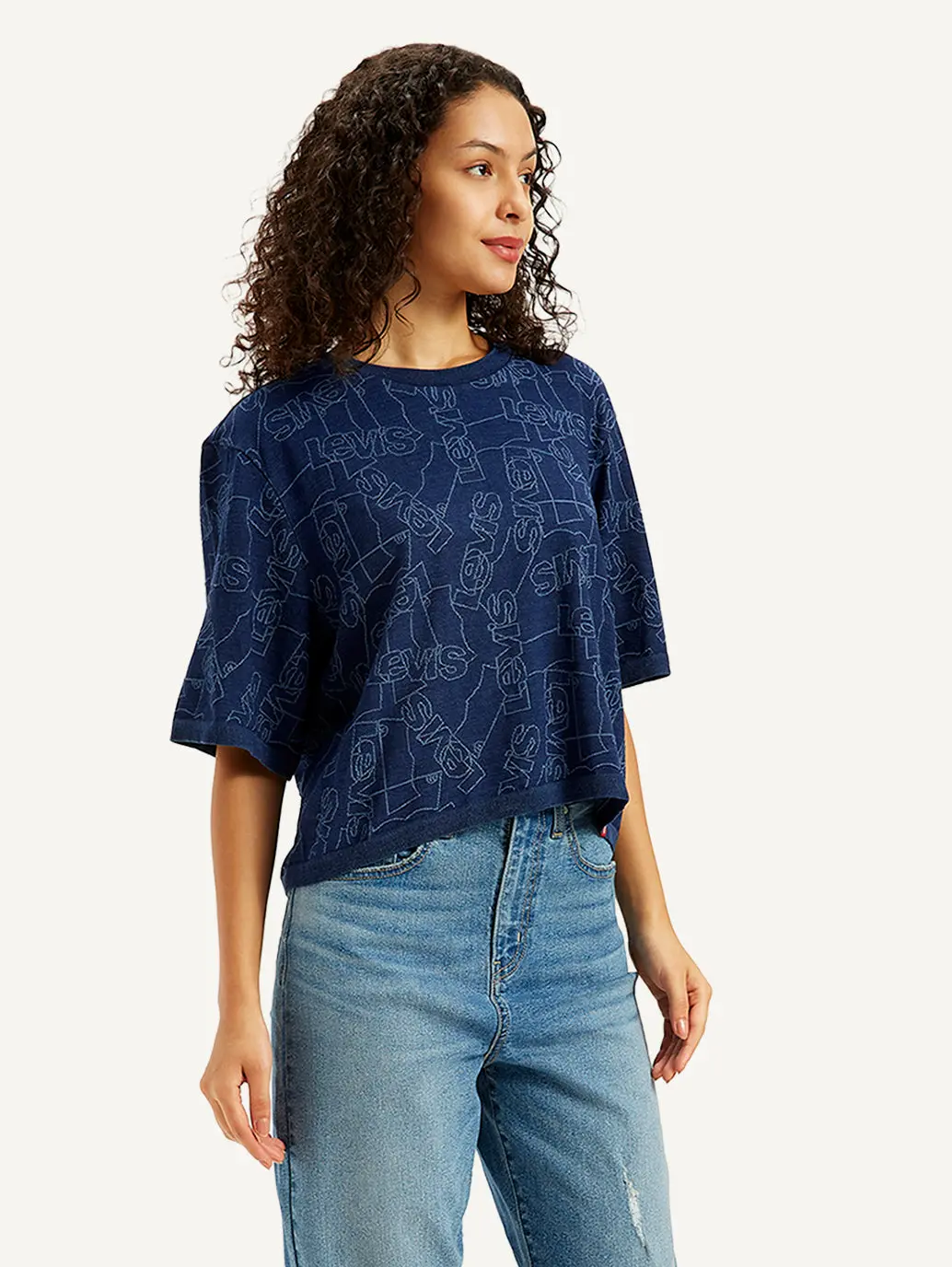 Women's Brand Logo Loose Fit T-Shirt 1