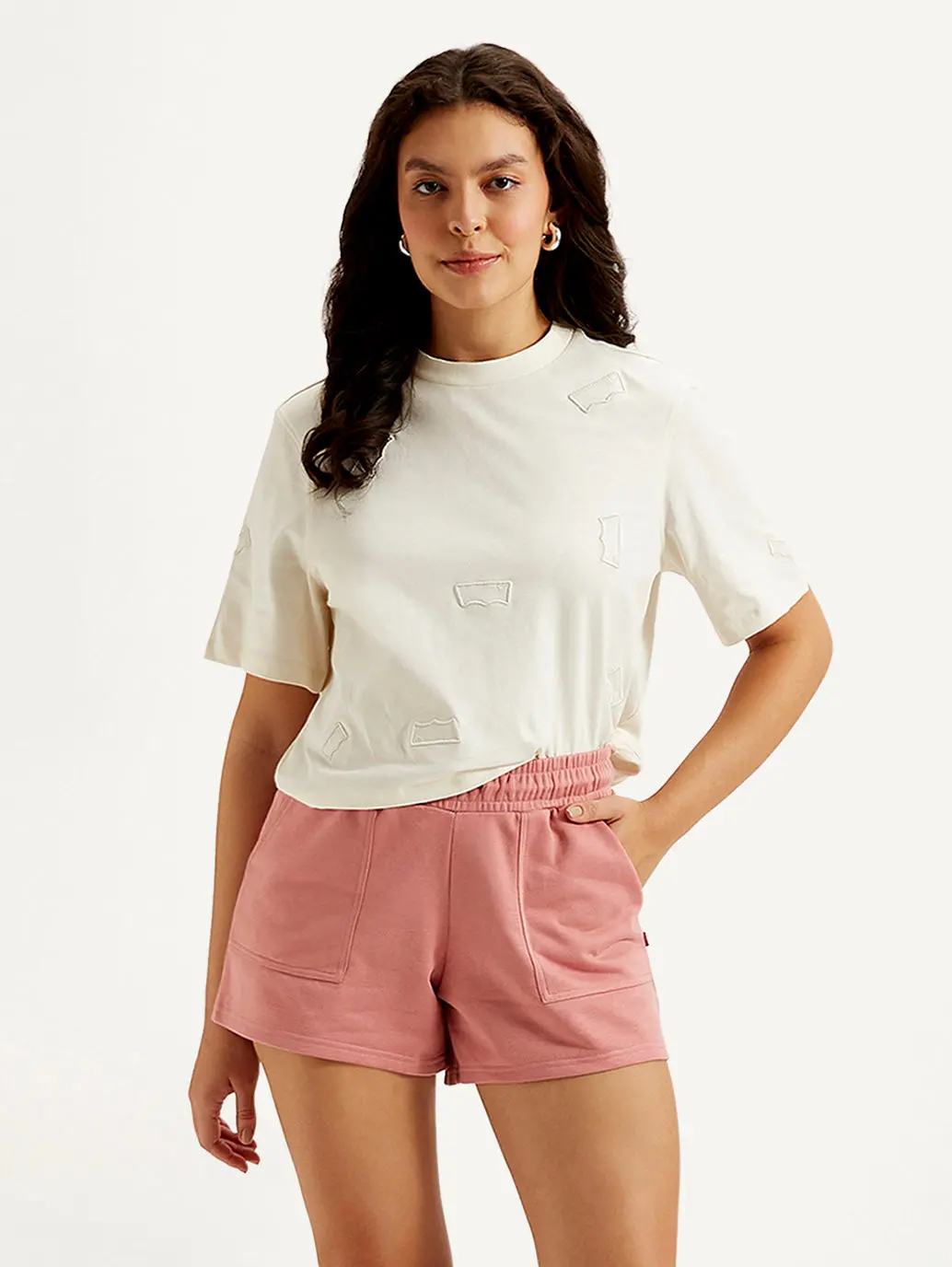 Women's Brand Logo Boxy T-Shirt 1
