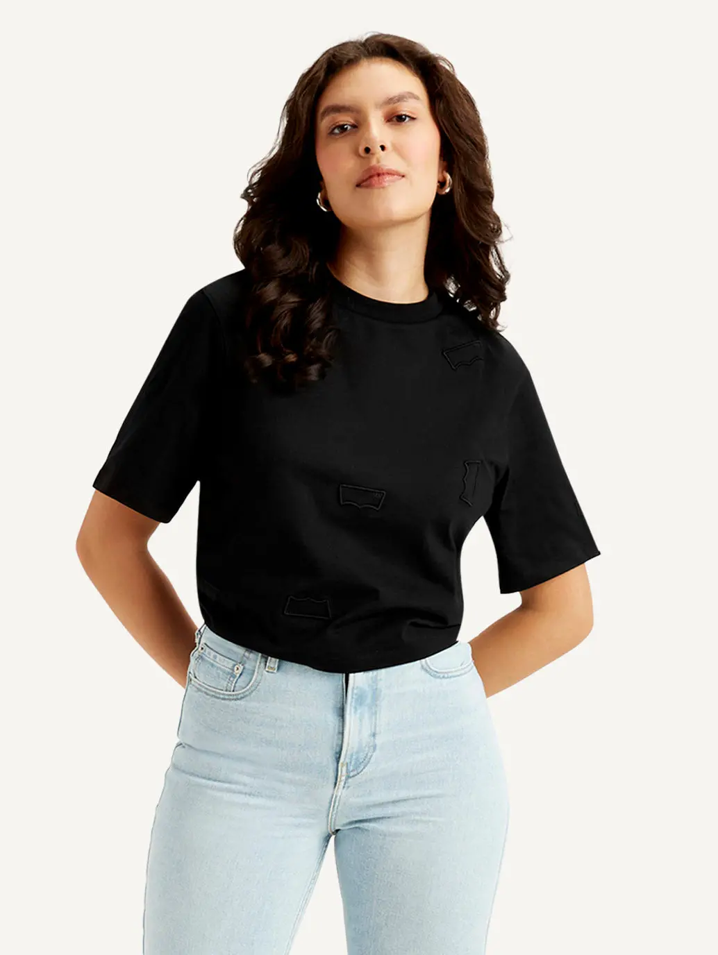 Women's Brand Logo Crew Neck T-Shirt 1