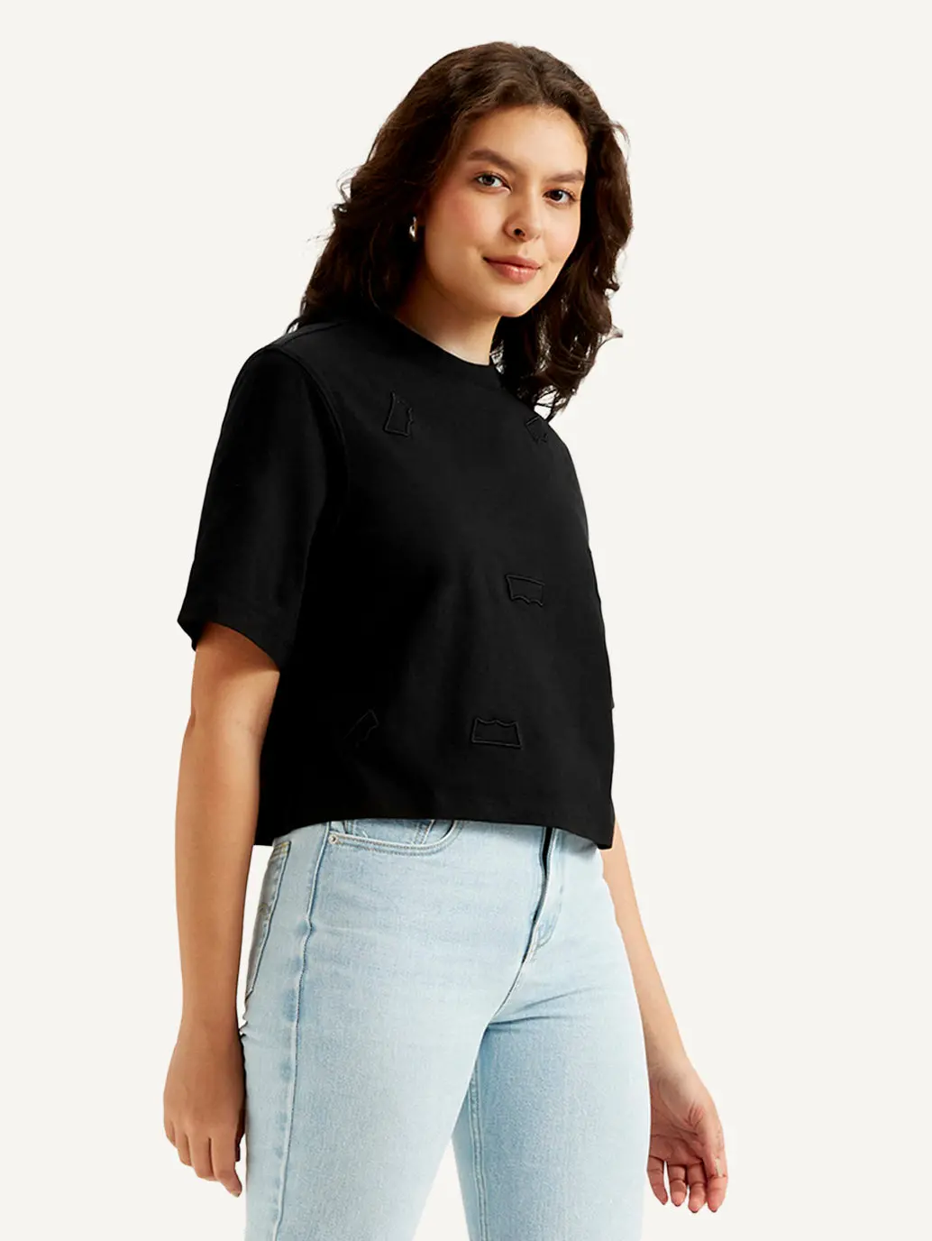 Women's Brand Logo Crew Neck T-Shirt 2