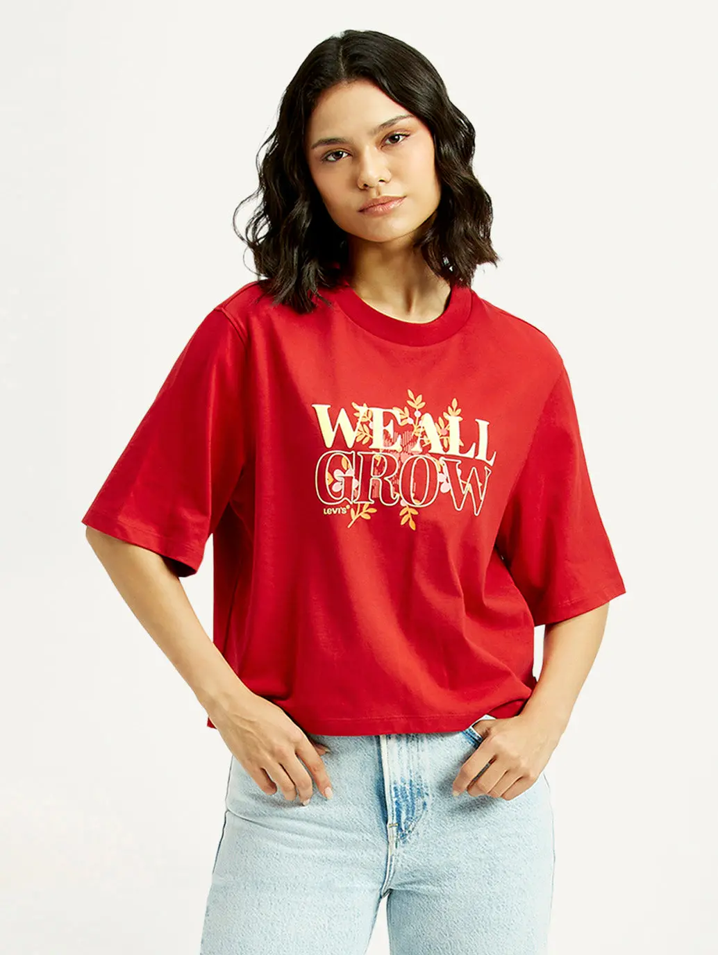 Women's Typographic Print Relaxed Fit T-Shirt 1