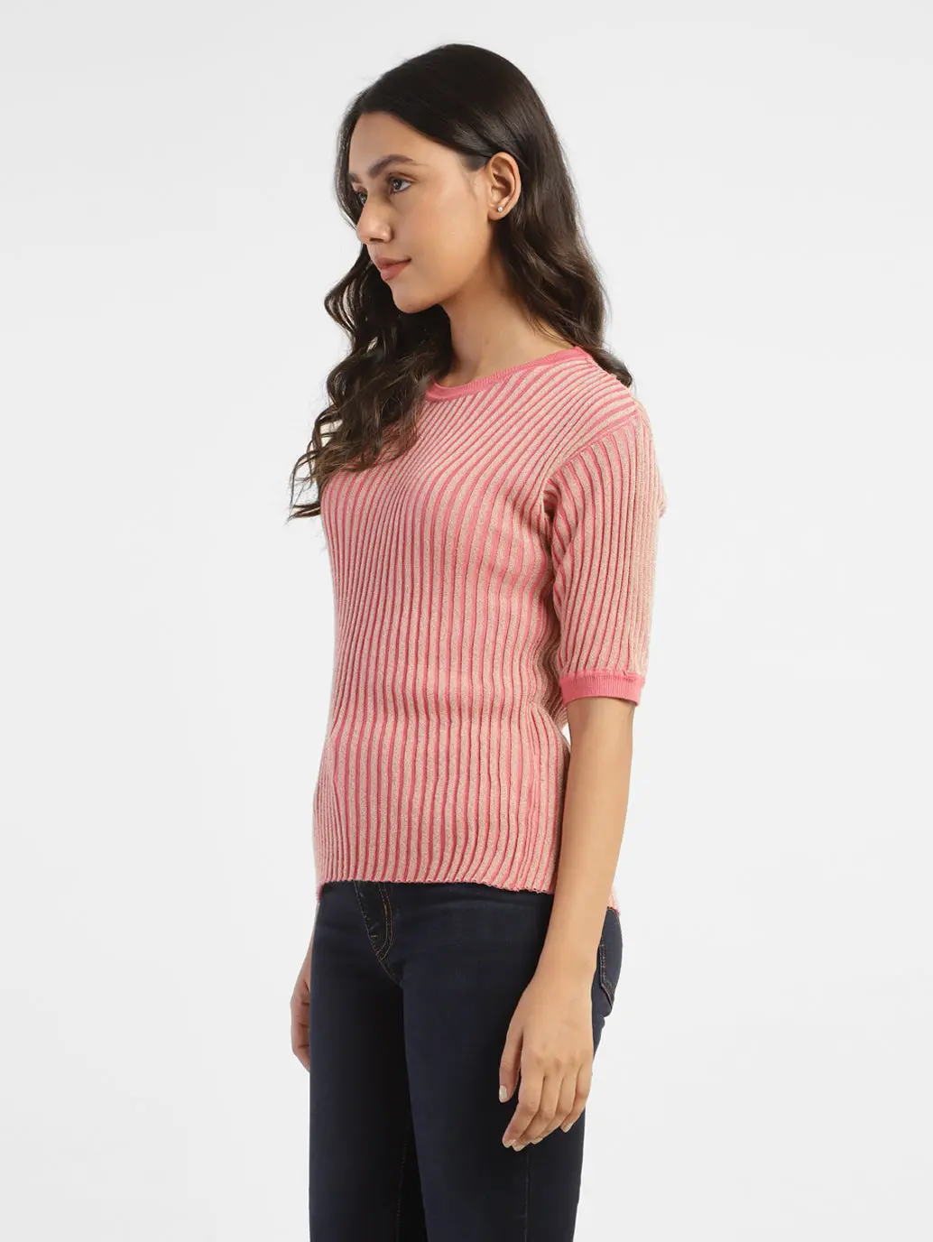 Women's Striped Round Neck Top 4