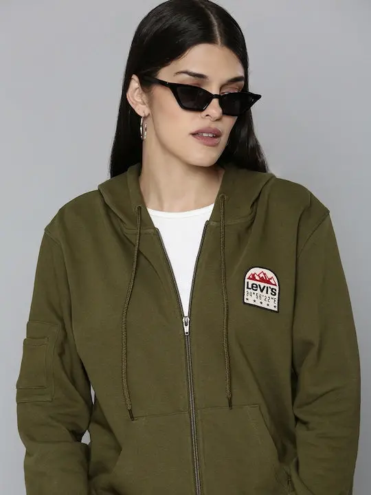 Women's Solid Hooded Sweatshirt 1