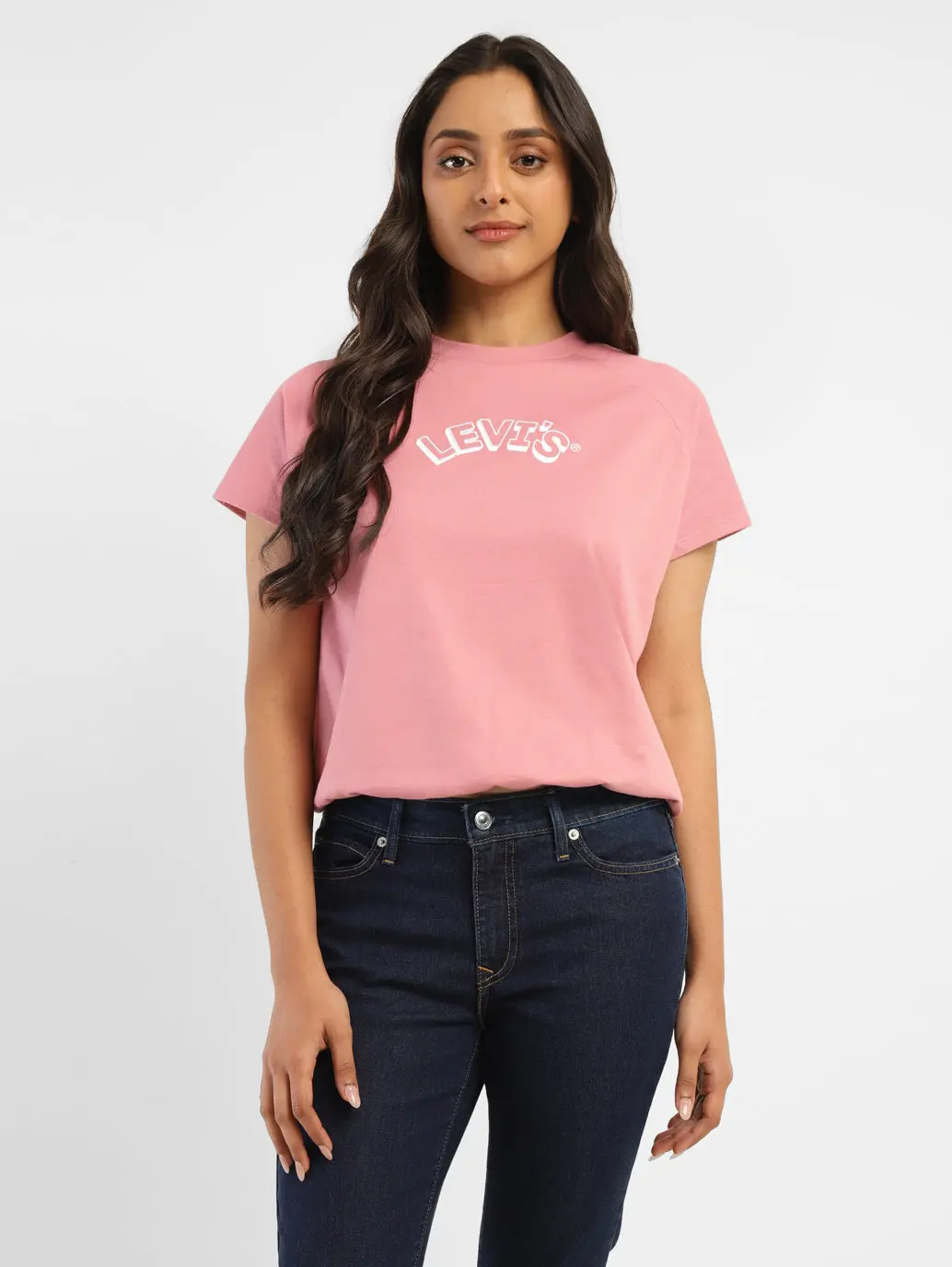 Women's Brand Logo Crew Neck T-Shirt 1