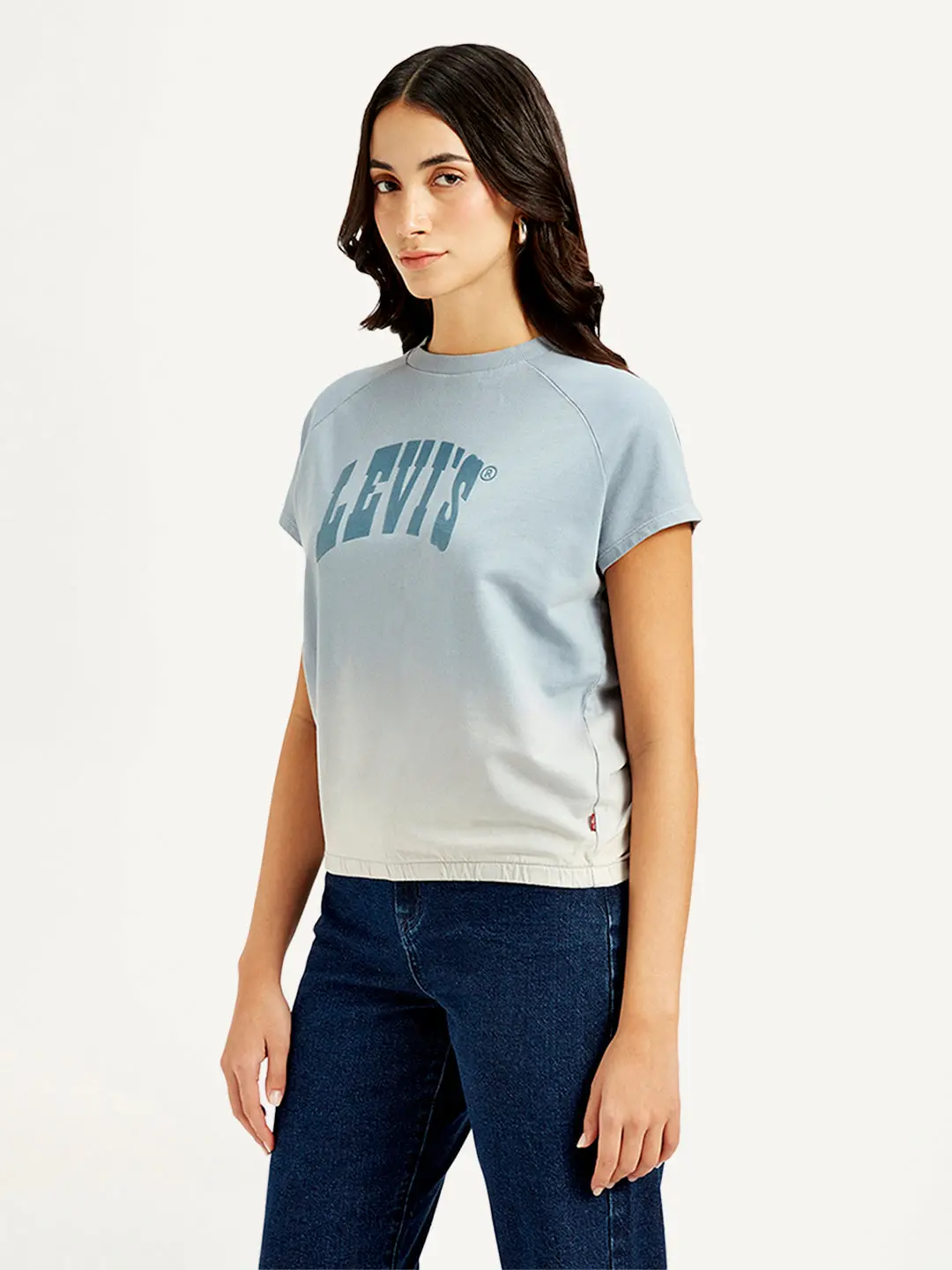 Women's Brand Logo Crew Neck Top 4