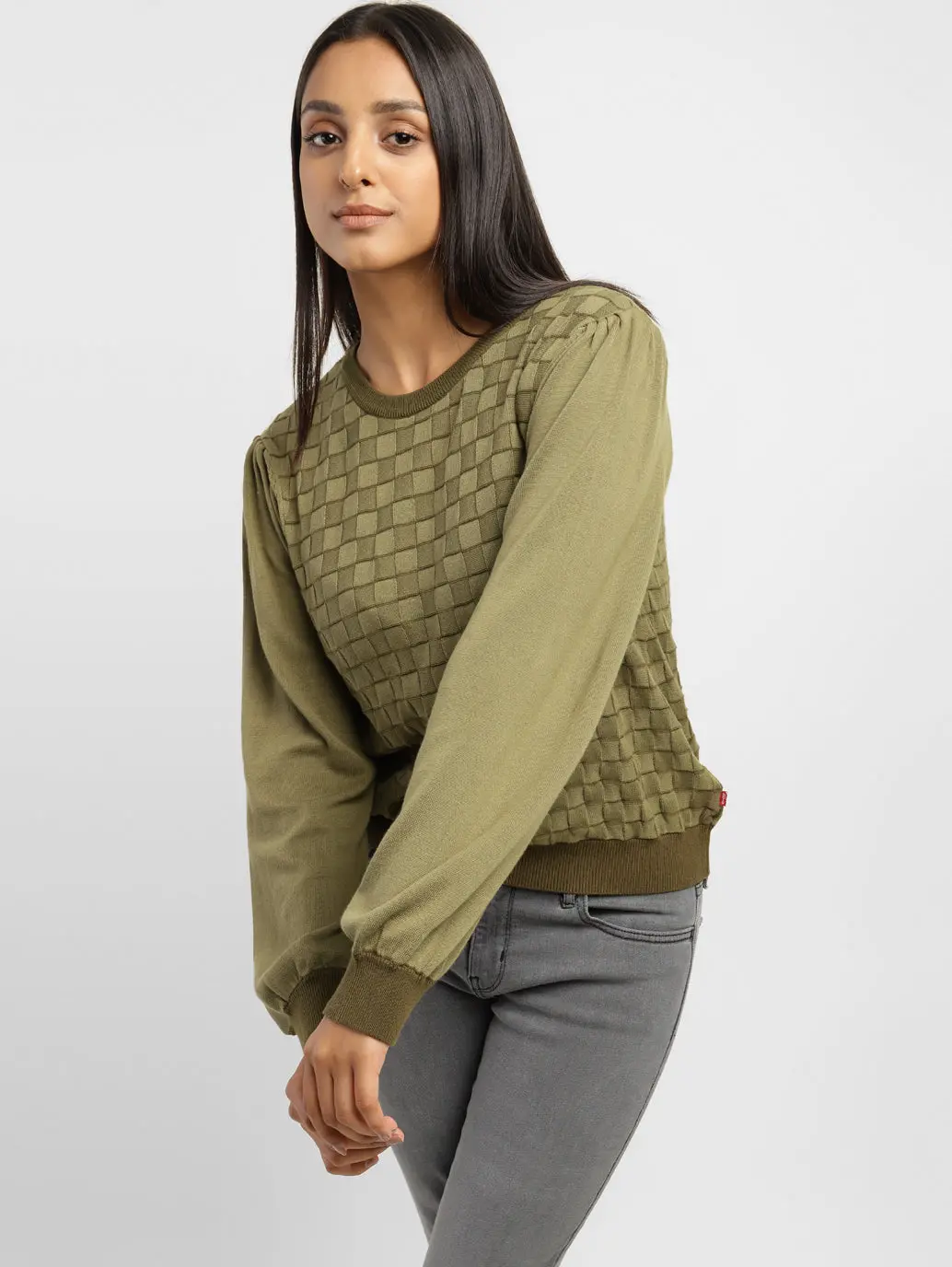 Women's Textured Round Neck Sweater 2