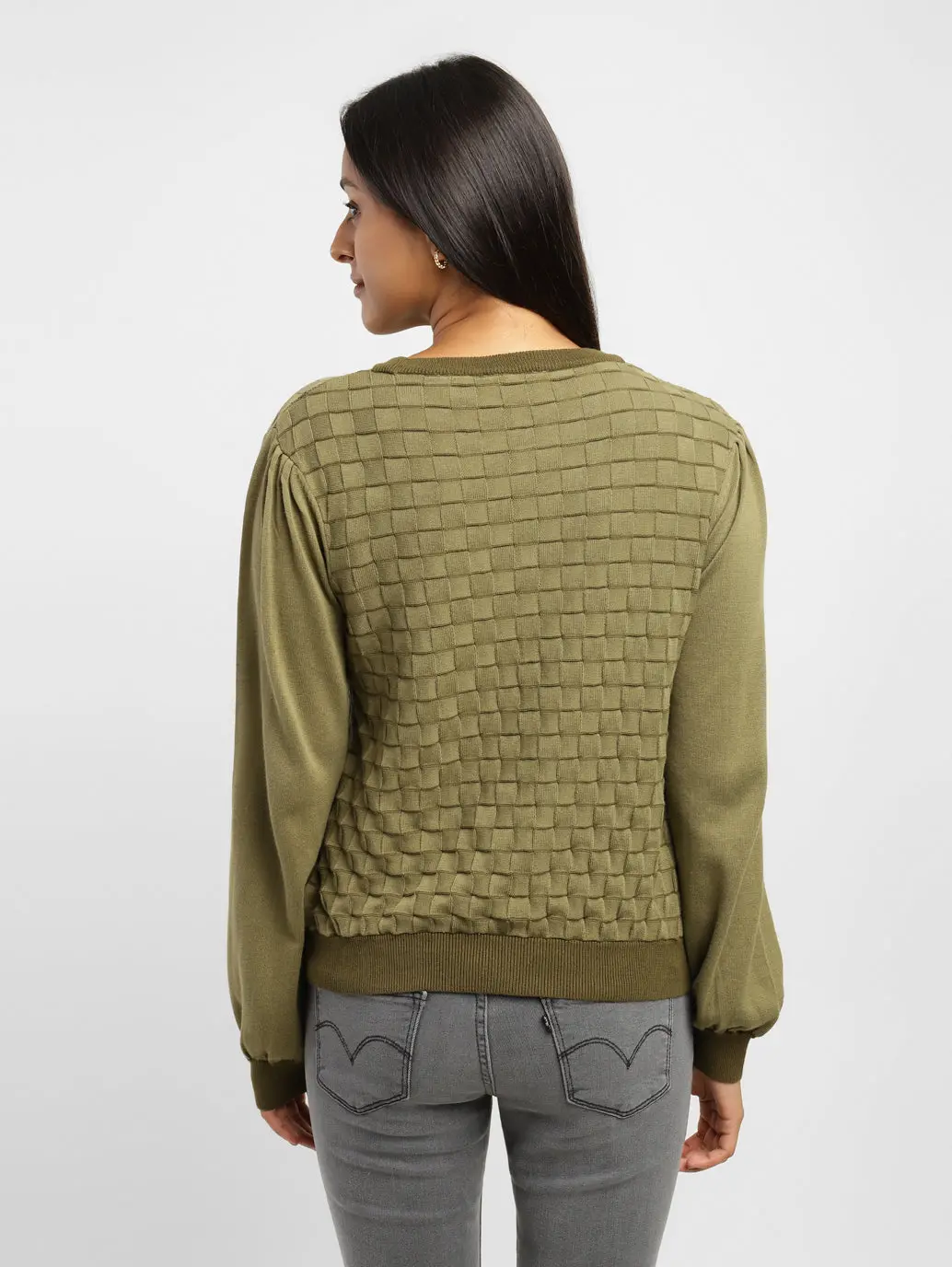 Women's Textured Round Neck Sweater 3