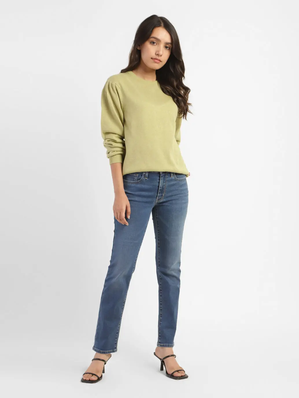 Women's Solid Crew Neck Sweater 1