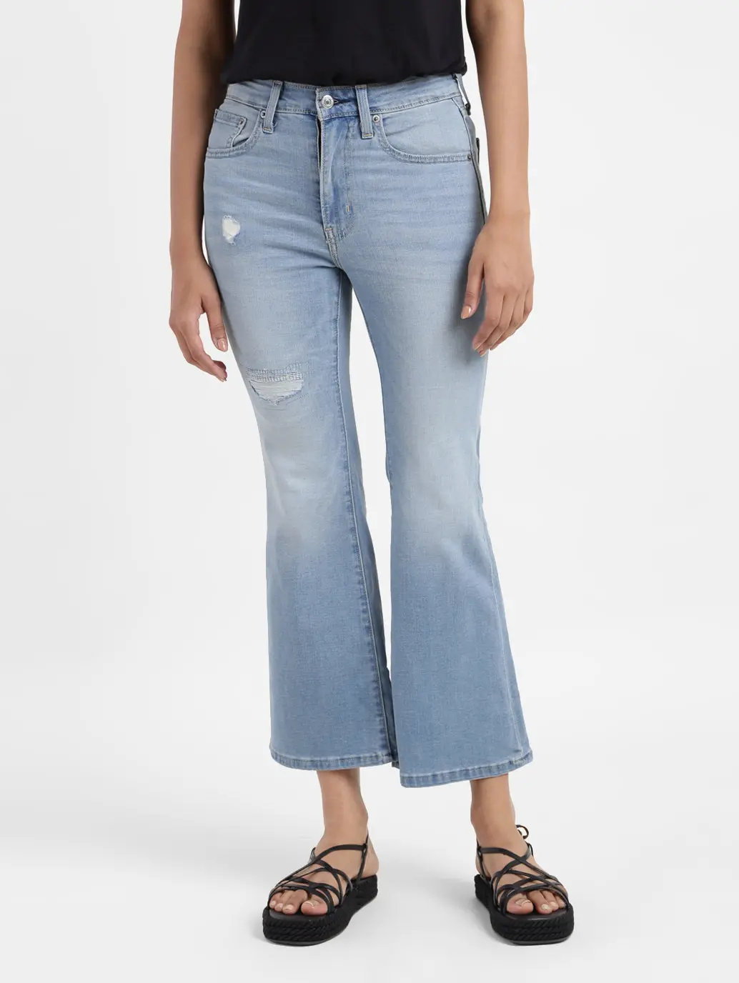 Women's 726 Blue Flared Fit High Rise Jeans 2