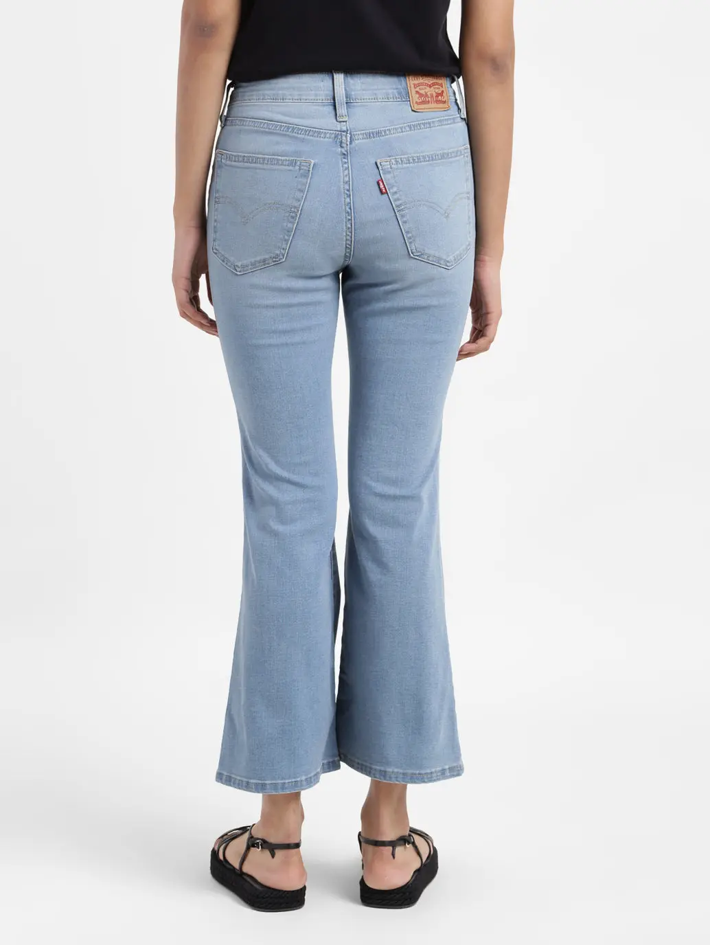 Women's 726 Blue Flared Fit High Rise Jeans 3