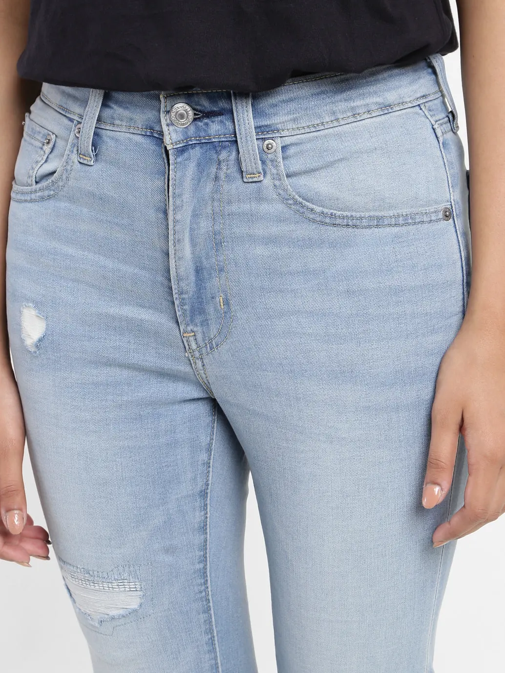 Women's 726 Blue Flared Fit High Rise Jeans 7