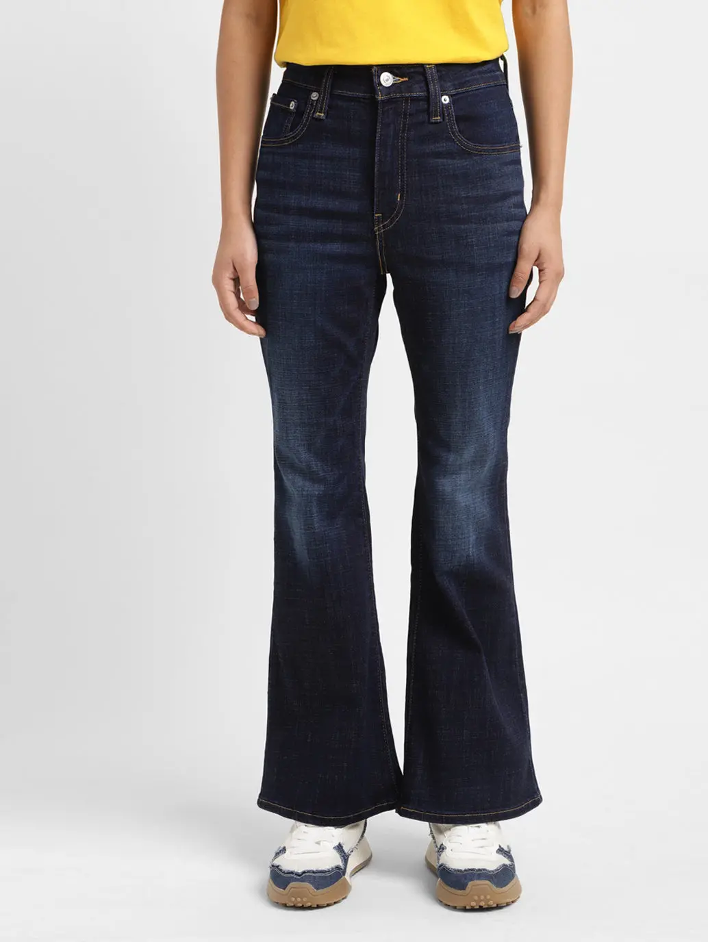 Women's 726 Blue Flared Fit High Rise Jeans 1