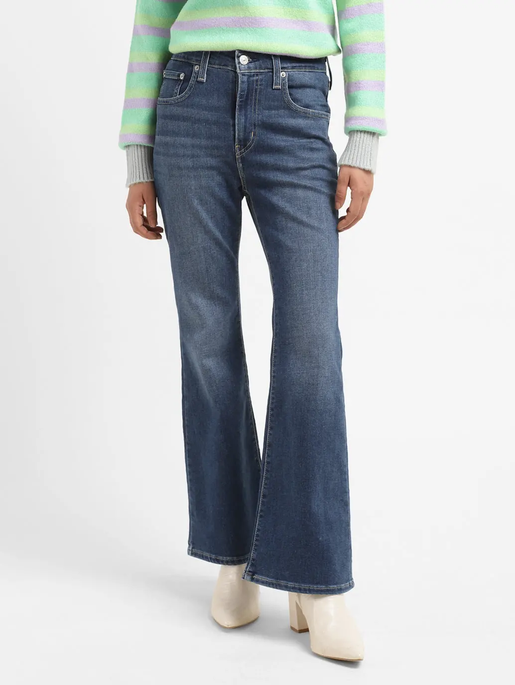 Women's 726 Indigo Flared Fit High Rise Jeans 2