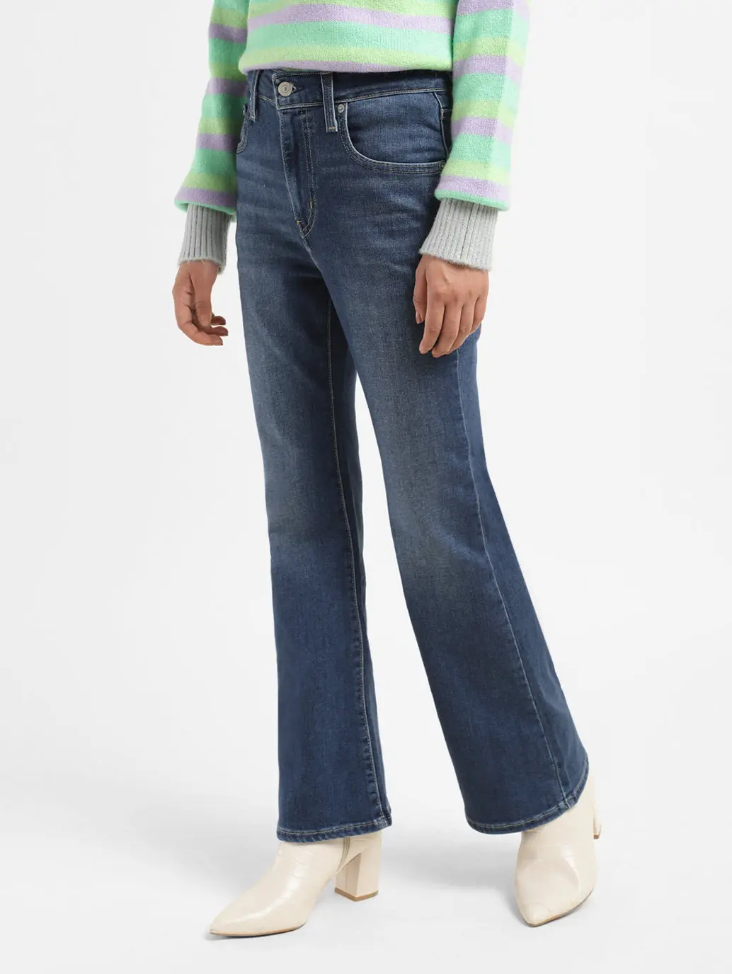 Women's 726 Indigo Flared Fit High Rise Jeans 5
