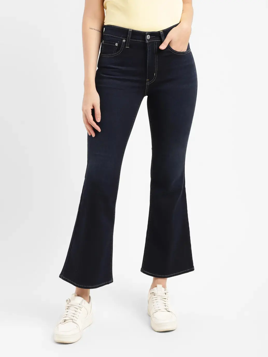 Women's 726 Blue Flared Fit High Rise Jeans 2