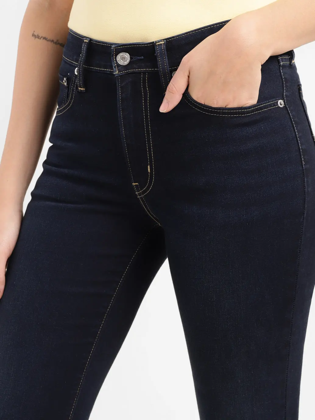 Women's 726 Blue Flared Fit High Rise Jeans 7