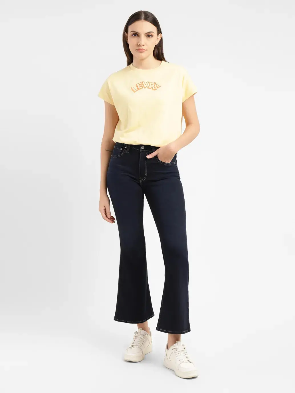 Women's 726 Blue Flared Fit High Rise Jeans 8