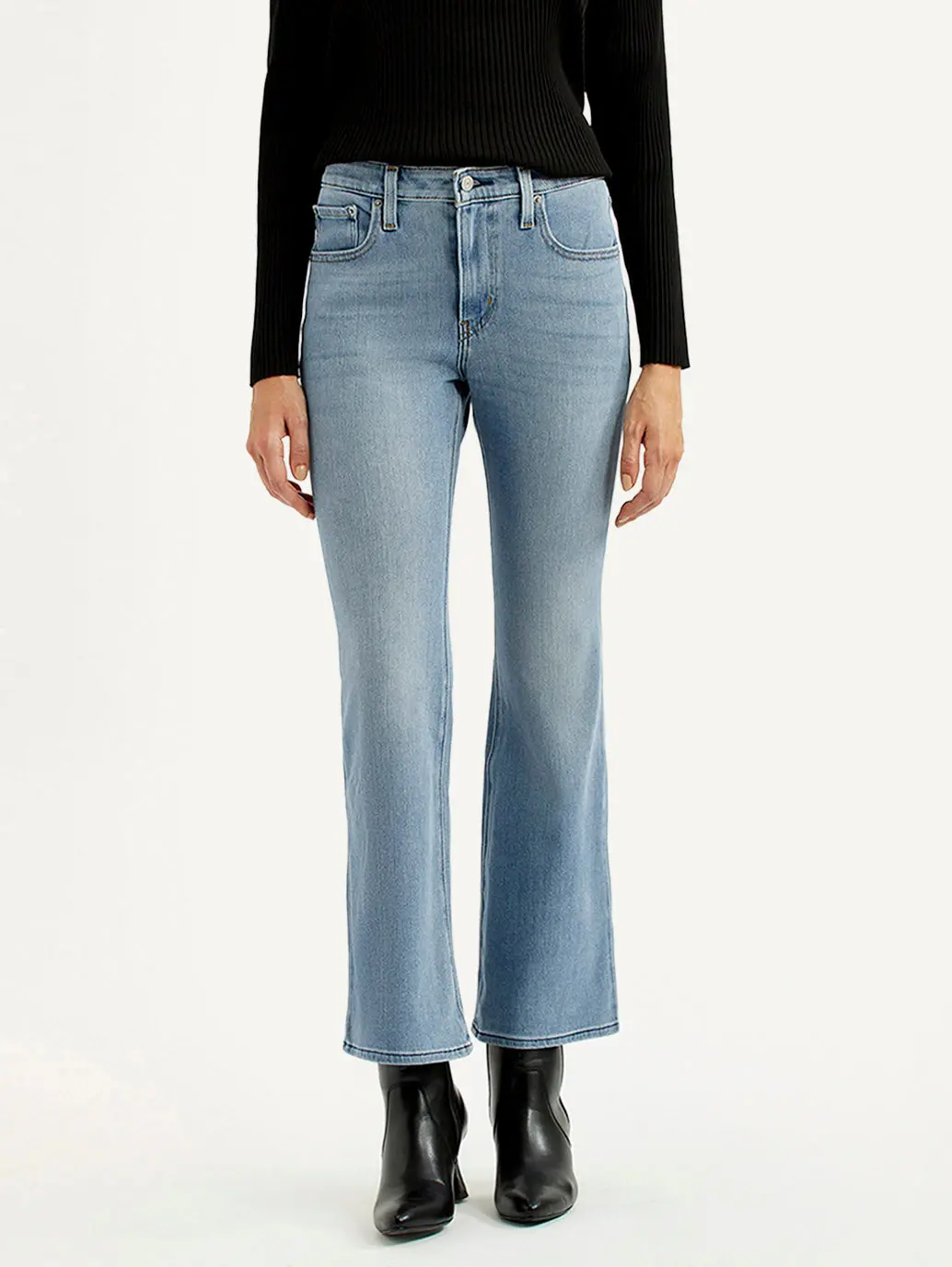 Women's 726 Light Blue Flared Fit High Rise Jeans 3