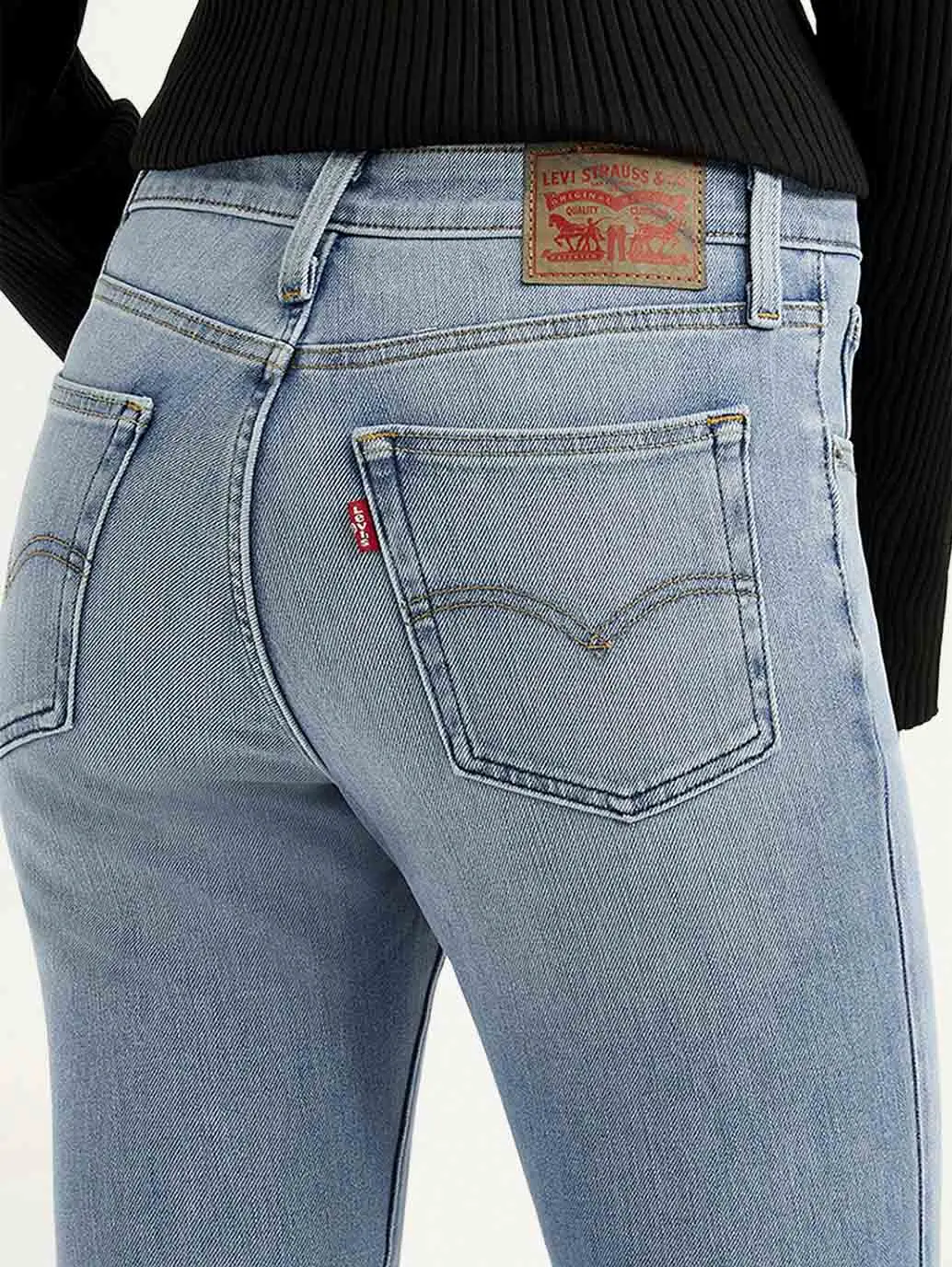 Women's 726 Light Blue Flared Fit High Rise Jeans 6