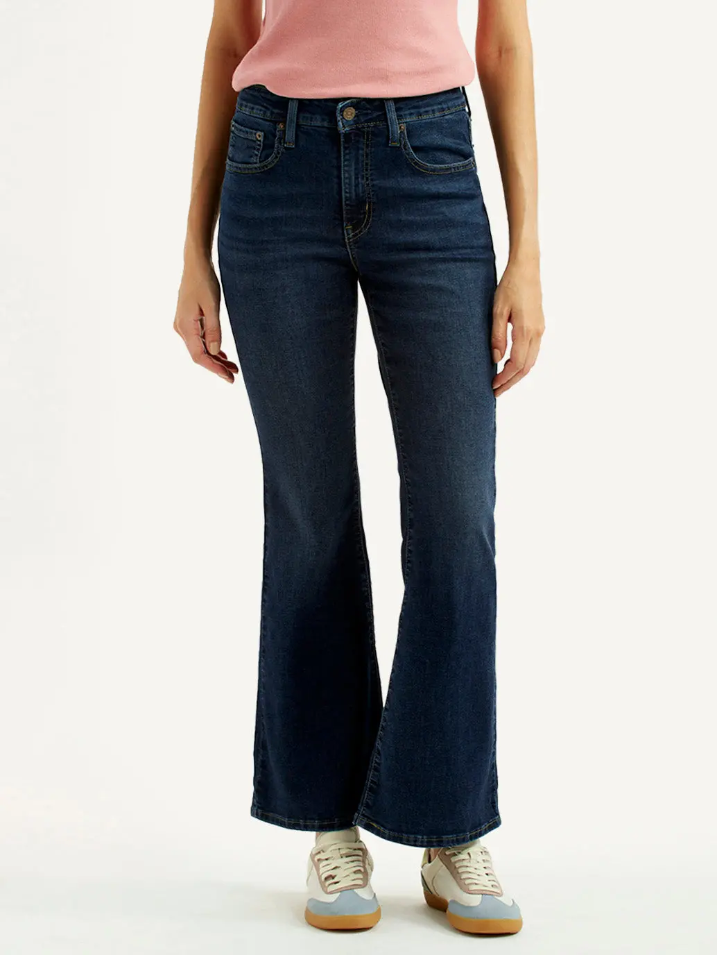 Women's 726 Dark Blue Flared Fit High Rise Jeans 3