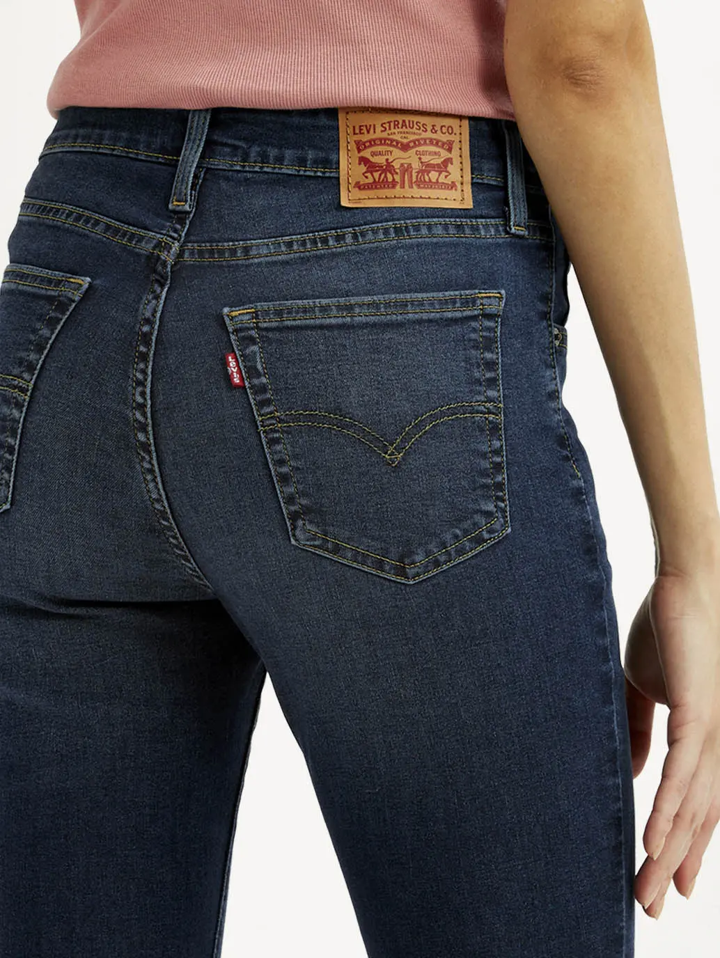 Women's 726 Dark Blue Flared Fit High Rise Jeans 6