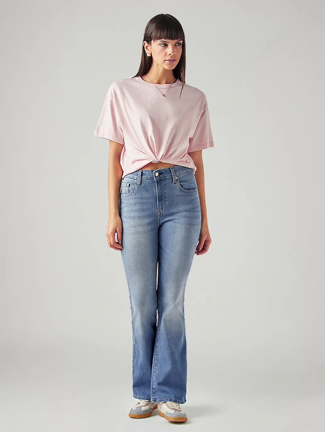 Women's 726 Med Indigo Flared Fit High Rise Jeans 1