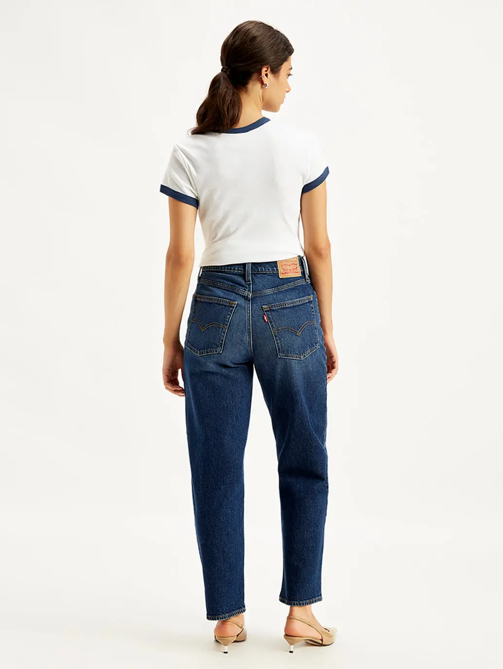 Women's 94 Blue Baggy Fit Mid Rise Jeans 2
