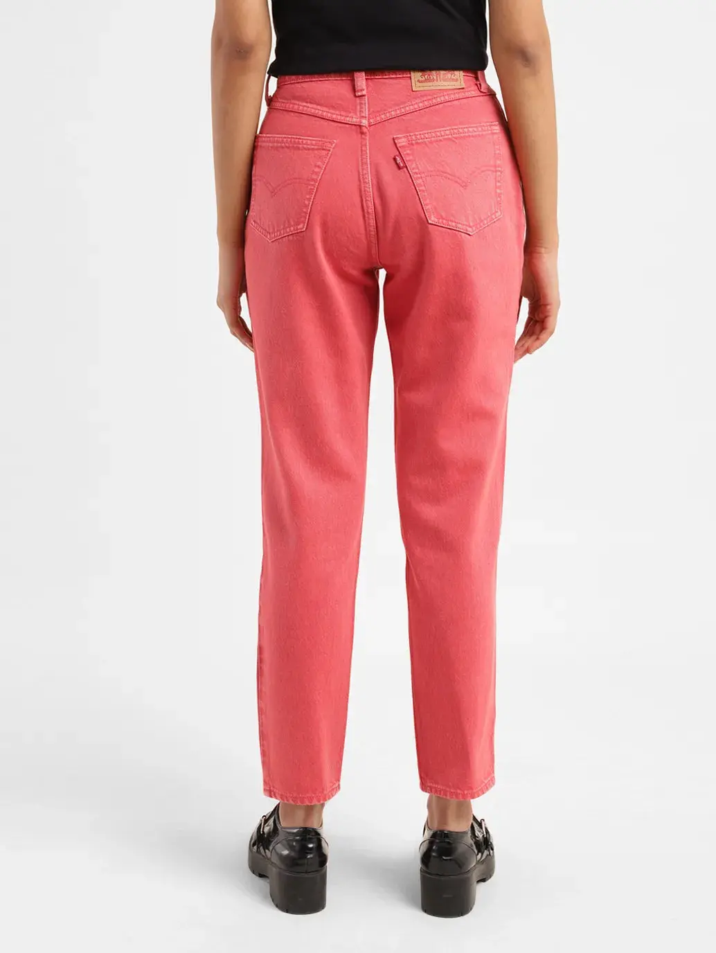 Women's 80S Mom Pink Loose Fit High Rise Jeans 3