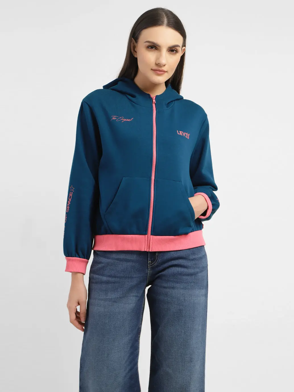 Women's Printed Hooded Sweatshirt 1