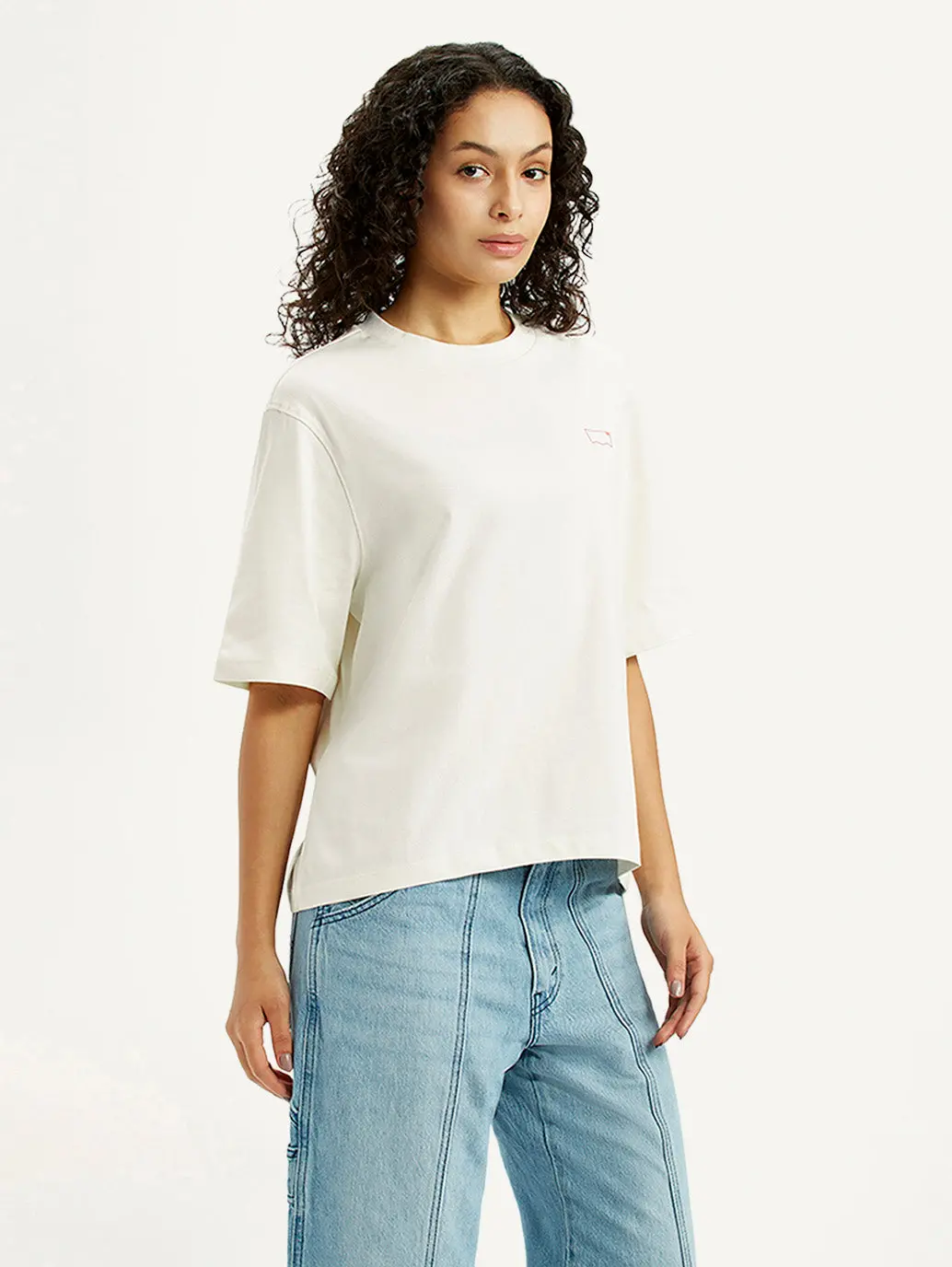 Women's Graphic Print Off White Relaxed Fit T-Shirt 1