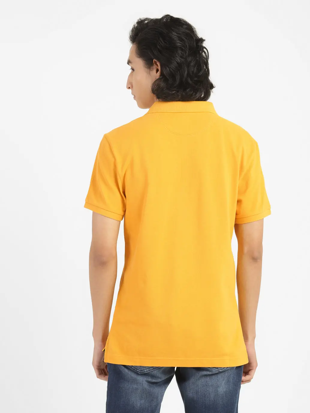 Men's Yellow Polo Collar T-Shirt 3