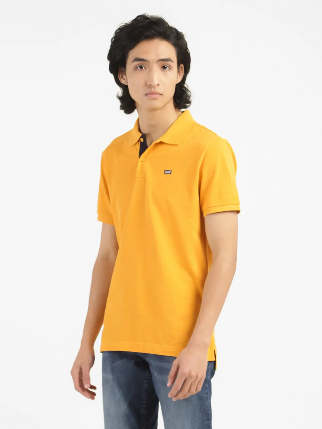 Men's Yellow Polo Collar T-Shirt 4