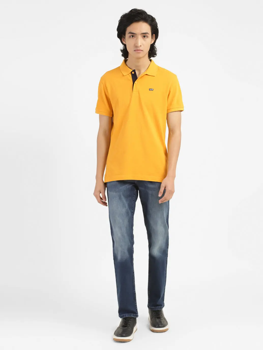 Men's Yellow Polo Collar T-Shirt 5