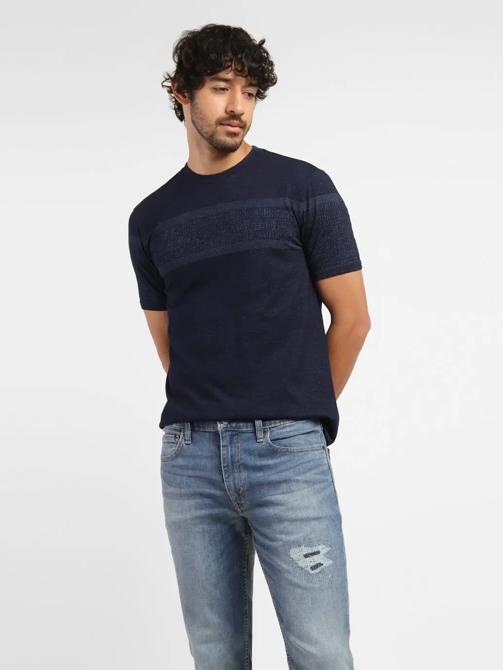 Men's Solid Crew Neck T-Shirt 1