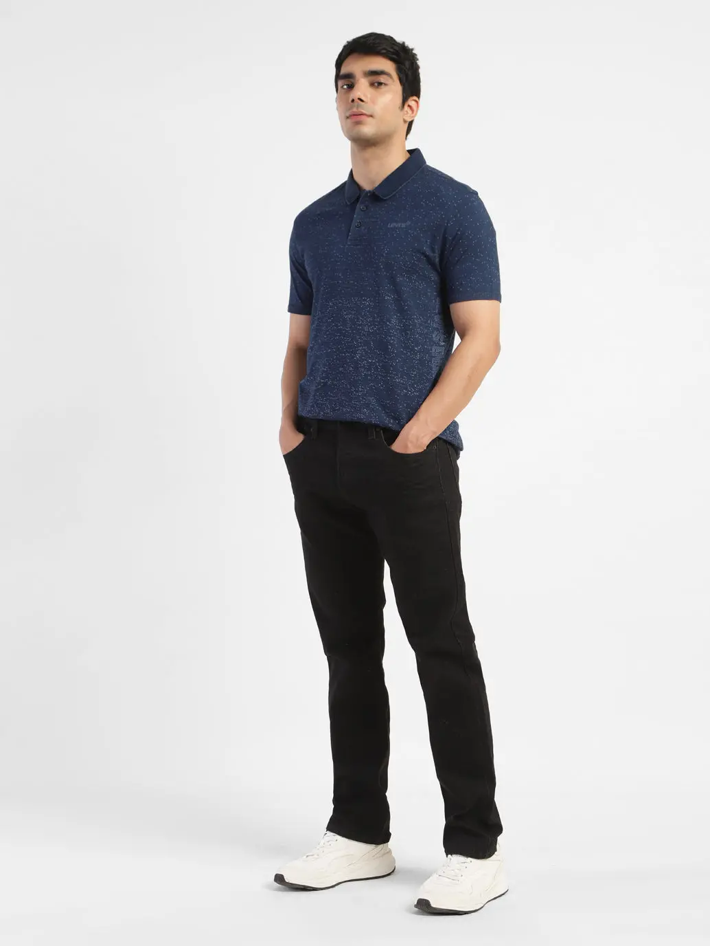 Men's Self Design Polo T-Shirt 1