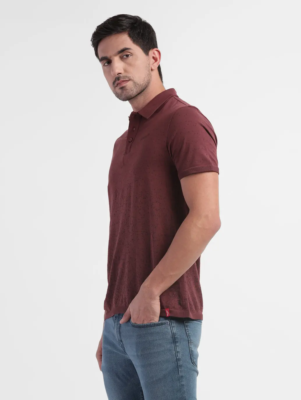 Men's Self Design Regular Fit T-Shirt 4