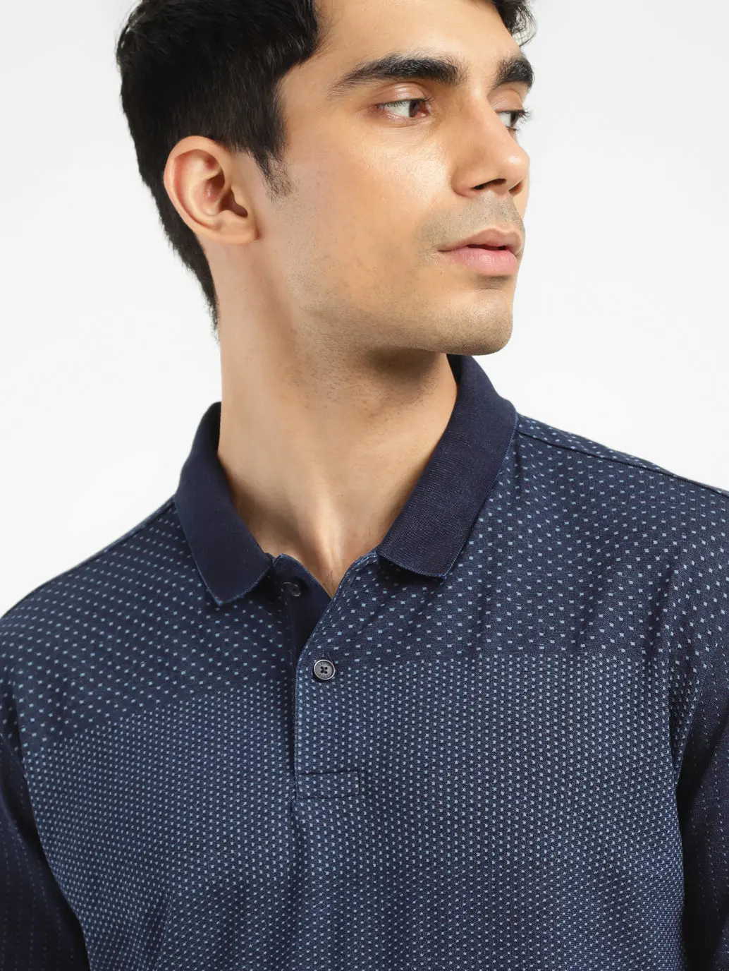 Men's Self Design Polo Collar T-Shirt 5