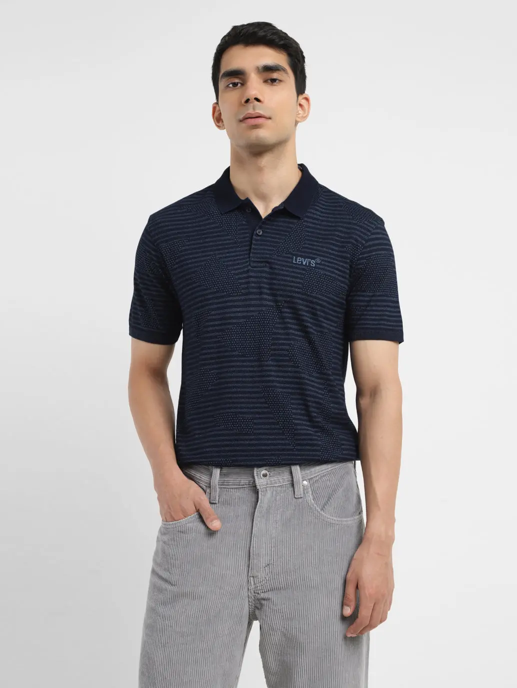 Men's Self Design Polo T Shirt 1