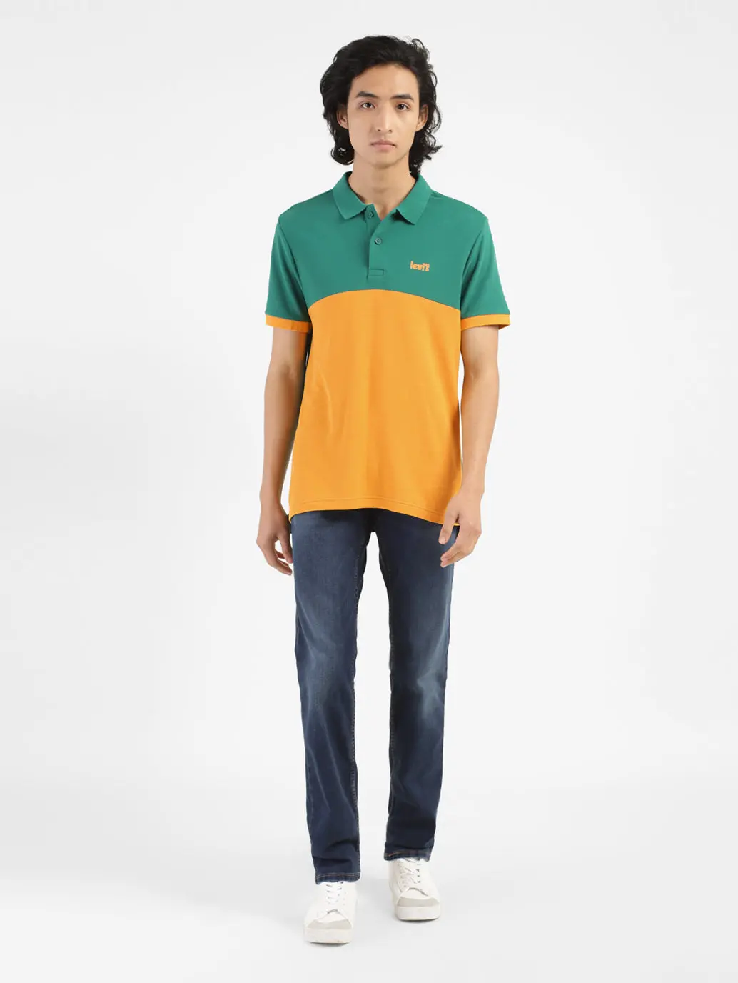Men's Yellow Polo Collar T-Shirt 5