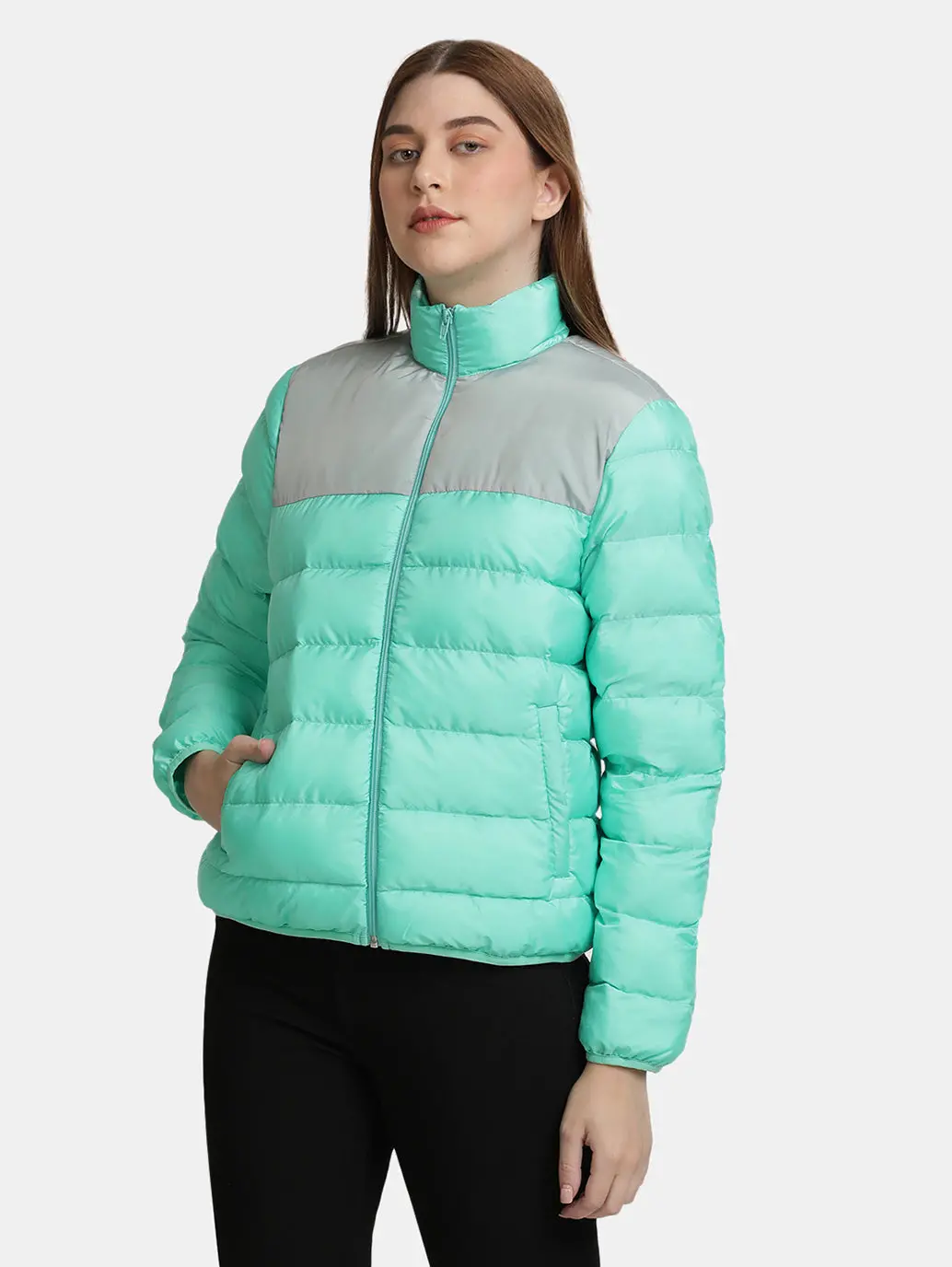 Women's Green Puffer Jackets 1