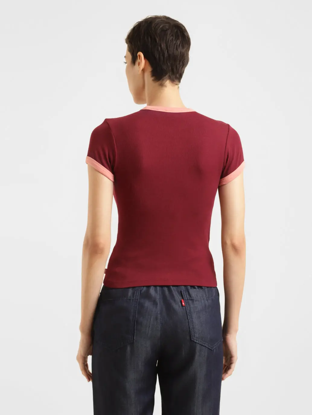 Women's Brand Logo Slim Fit T-Shirt 3