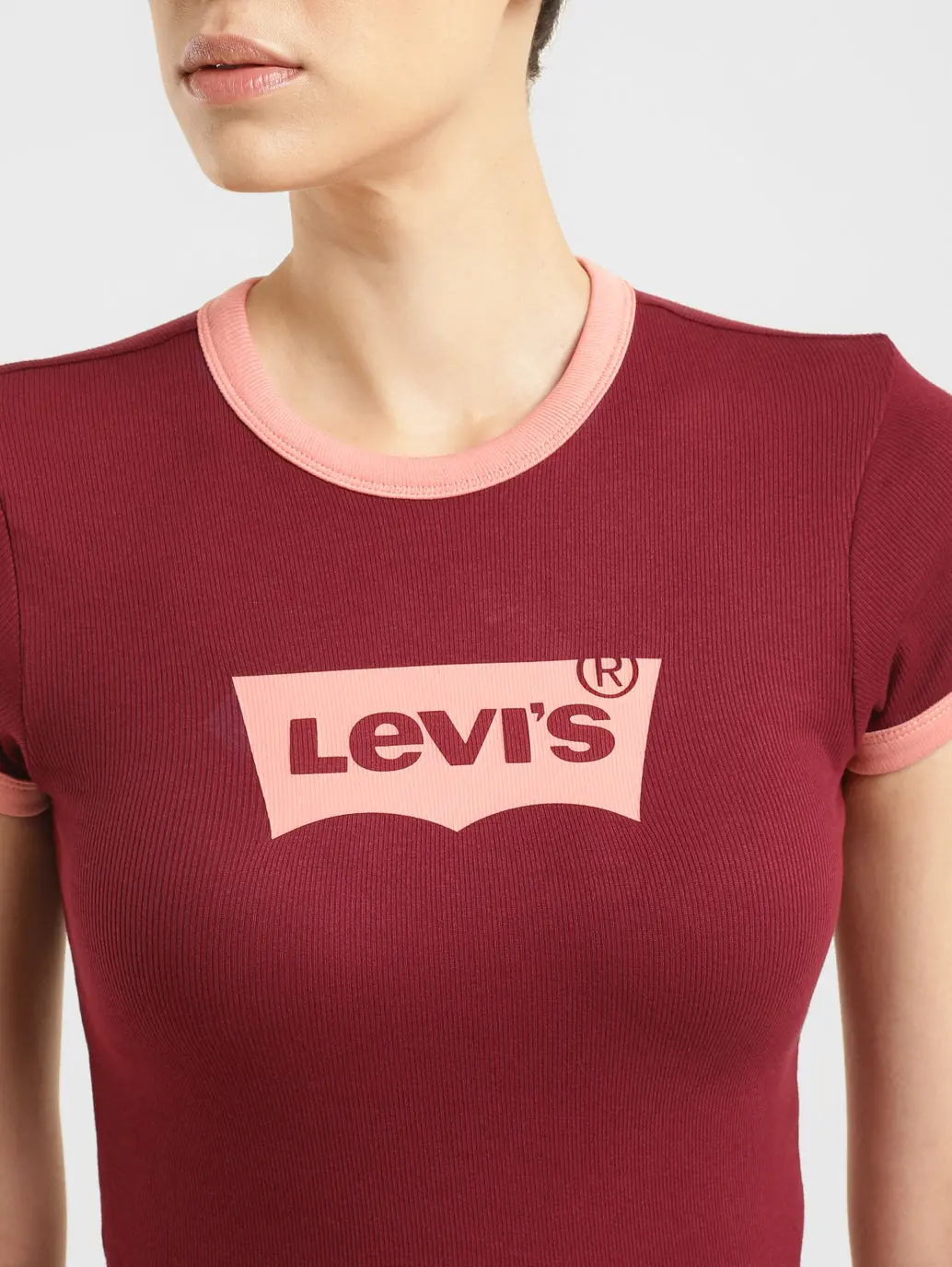 Women's Brand Logo Slim Fit T-Shirt 5