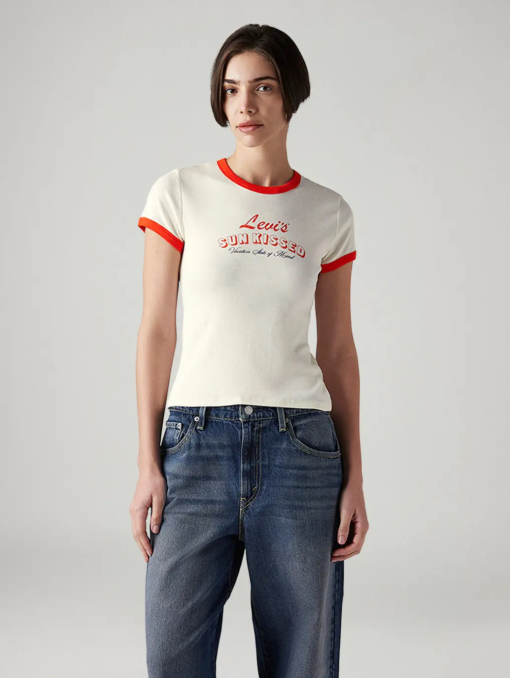 Women's Typography Printed Slim Fit T-Shirt 2