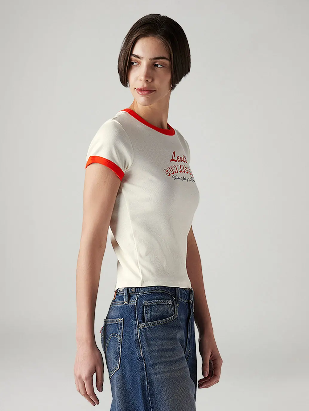 Women's Typography Printed Slim Fit T-Shirt 5