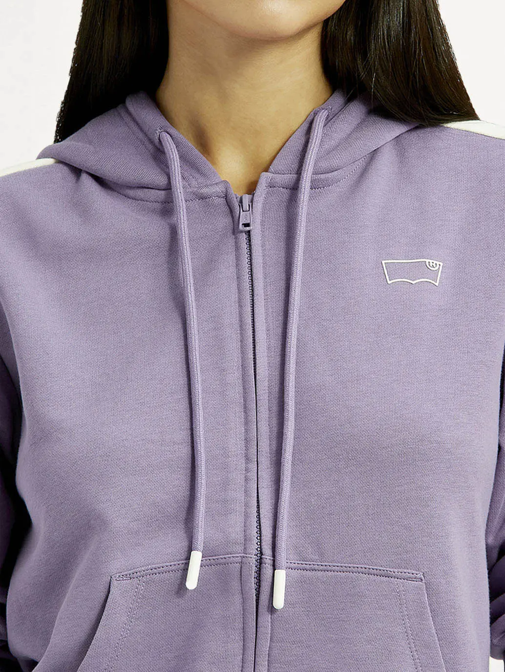 Women's Colorblock Lavender Hooded Sweatshirt 4